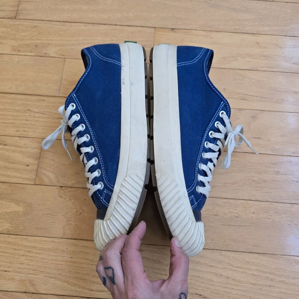 PF Flyers | The Grounder Collection blue canvas low-top sneakers | MENS 12 - Picture 9 of 10